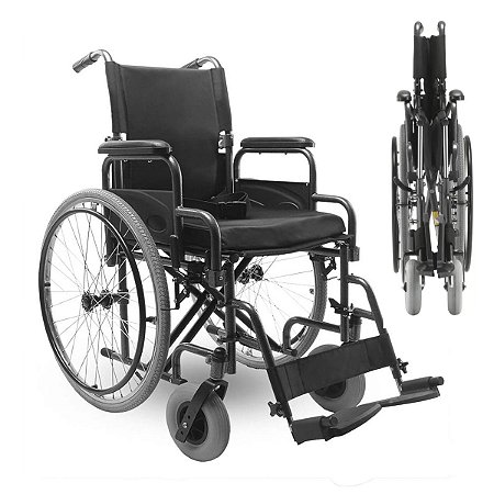 Cadeira De Rodas Modelo D400 Dobrável Até 120 Kg - Dellamed