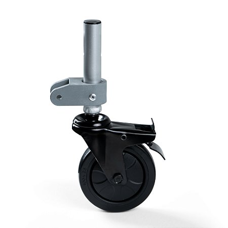 Roda Frontal Com Suporte E Tubo Para Cadeira De Banho 150KG SC102A - Hidrolight