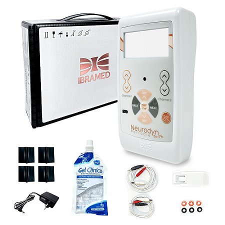 Neurodyn Portable Tens Fes com 2 Canais e 9 Modos Código: 01002054 Ibramed - OUTLET