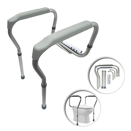 Suporte De Barra De Apoio De Alumínio Para Vaso Sanitário - Supermedy