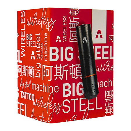 Máquina Rotativa Nova Pen Big Steel Preta Wireless Tattoo e Tricopigmentação Capilar - Aston Machine