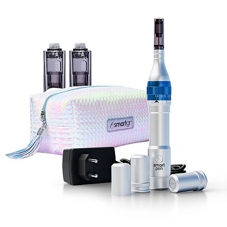 Derma Pen Caneta de Microagulhamento + Necessaire Holografica - Smart GR