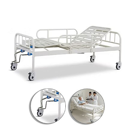 Cama Hospitalar 02 Manivelas Até 180 Kg - Supermedy