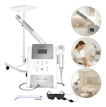 Beauty Steam Maxx Vapor Ozônio Aromaterapia Cromoterapia + Carrinho - HTM