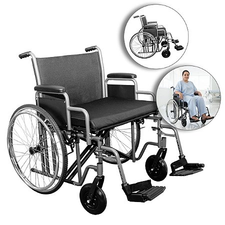 Cadeira De Rodas Plus Size Até 250 Kg Código: AC30_61 - Hidrolight