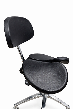 Mocho Sela Split Assento Ergonômico Com Encosto Preto AL-D016 - Akmed