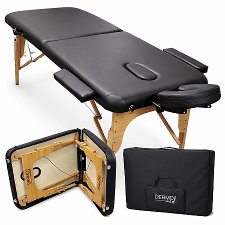 Maca Portátil Dobrável Wood Preto - Akmed