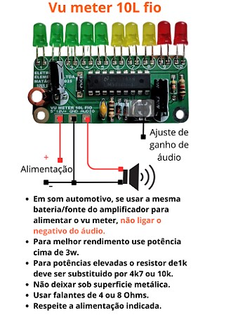 Vu Meter 10 Leds Bargraph