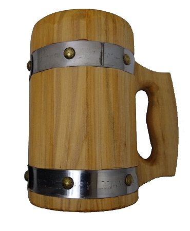 Caneca Medieval - Madeira Pinheiro - Vikings - Cerveja - Hidromel