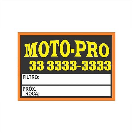 VALOR SOB CONSULTA: Etiqueta Troca Óleo Moto