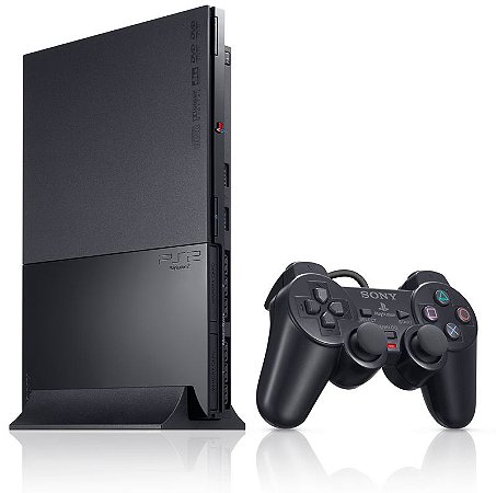 (usado) PlayStation 2 Slim Destravado Com 1 Controle Sony