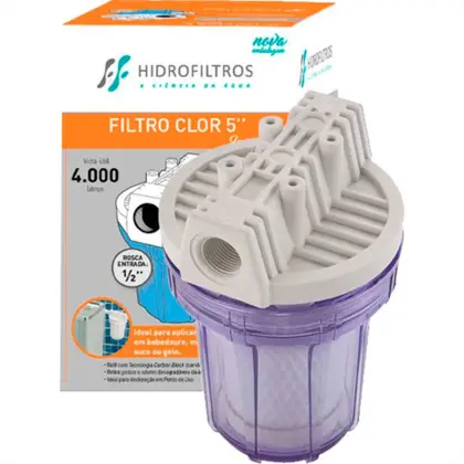 Filtro Hidrofiltros Carbon Block 5" Transparente