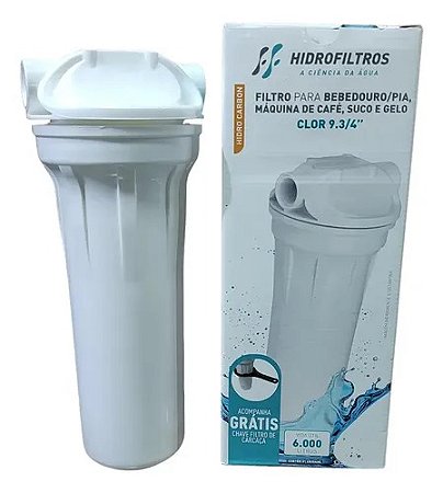 Filtro Hidrofiltros Carbon Block 9.3/4" Branco