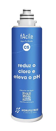 Refil ORIGINAL Facile C5 - Reduz o Cloro e Eleva o PH - Hidro Fiiltros