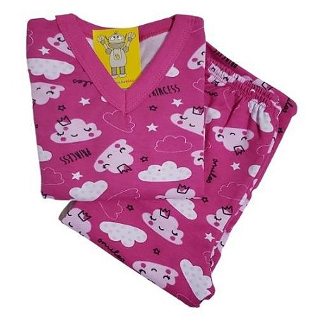 Pijama Infantil Flanelado - 1 ao 3 - Sonho de Princesa