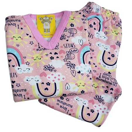Pijama Infantil Flanelado - 4 ao 8 - Sunshine