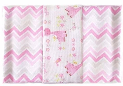 Kit Cueiro 50 x 80cm - Chevron Rosa (kit com 3 unidades)