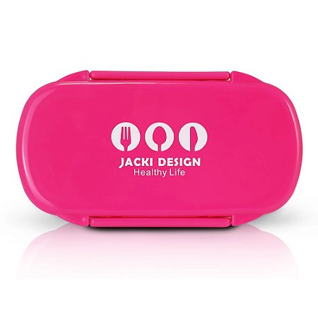 Pote para Lanche com divisórias 450ml - Pink