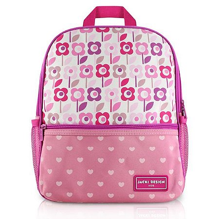 Mochila Escolar Infantil Sapeka - Flor Rosa