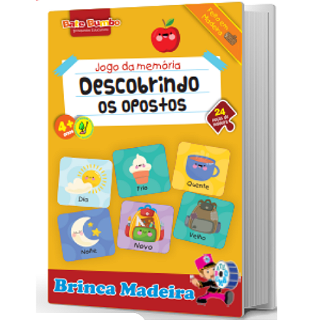 Jogo Da Memória Opostos 54 Peças Brinquedo Infantil Criança - Pais