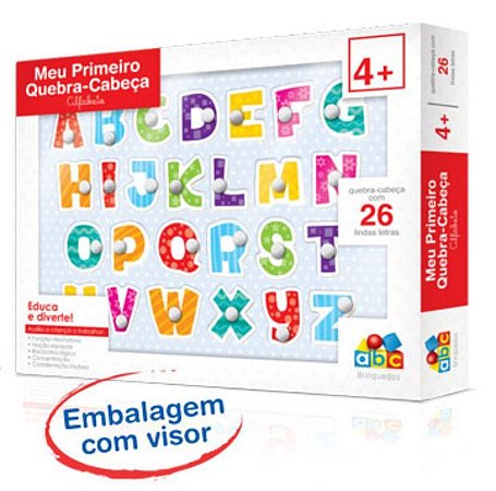Jogo Educativo de Encaixe Alfabeto Brincando com as Letras - ENGENHA KIDS -  Produtos e acessórios para bebê