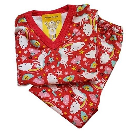 Pijama Infantil Flanelado - 1 ao 3 - Unicórnio