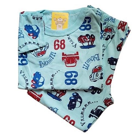 Pijama Infantil Malha 100% Algodão - 4 ao 8 - Fusca