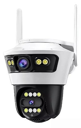 Câmera De Segurança Speed Wifi Lente Dupla Durawell Cor Branco
