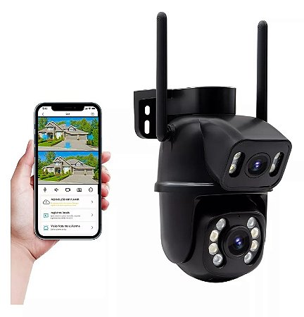 Câmera De Segurança Wi-fi Smart Camera A28b Dupla 3mp Icsee