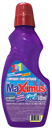 LIMPADOR CONCENTRADO GEL 3 EM 1 MAXIMUS LAVANDA 500ML