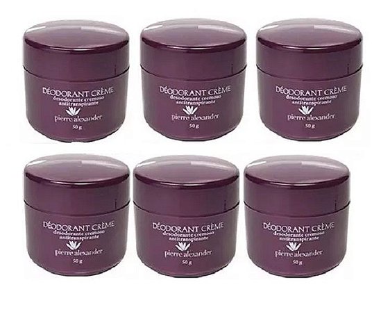 Kit 6 Desodorante Em Creme Pierre Alexander - 50g