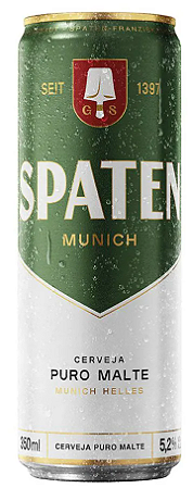 Cerveja Spaten Puro Malte Lata 350ml -Caixa com 12 un.