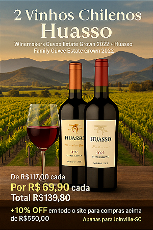 2X Vinnho Chileno Huasso Family Cuvee Estate Grown 2022 + Huasso Winemakers Cuvee Estate Grown 2022