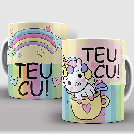 Caneca Porcelana Unicórnio Indelicado - Teu C*