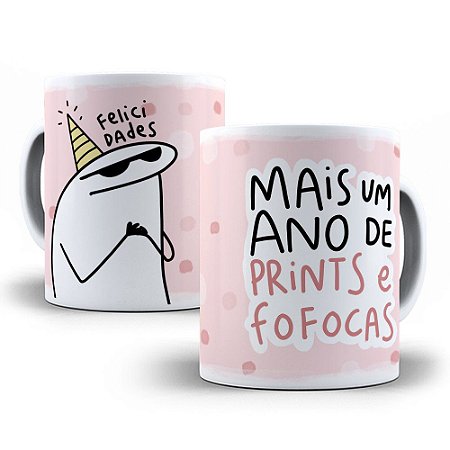 Caneca Porcelana Flork - Mais um ano de prints e fofoca