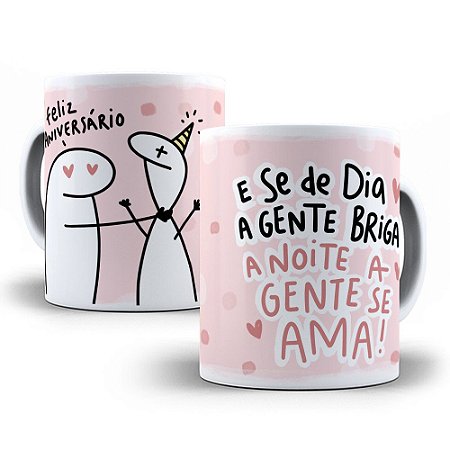 Caneca Porcelana Flork - A noite a gente se ama