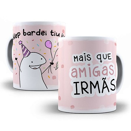 Caneca Porcelana Flork - Mais que amigas irmãs
