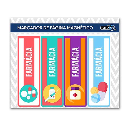 Kit Marcador de Página Magnético Farmácia - Profissão - KIP03
