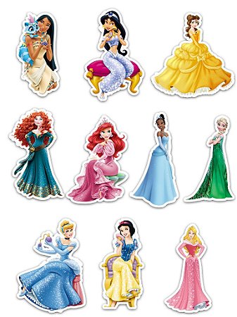 Ímãs Decorativos Princesas Disney Set C - 10 unid