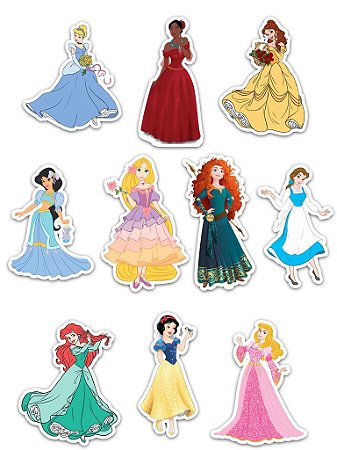 Ímãs Decorativos Princesas Disney Set D - 10 unid