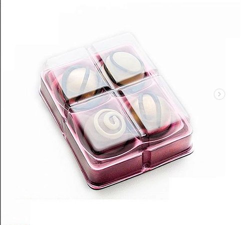 Candy box - 4 cavidades - pacote com 10 unidades