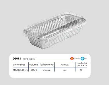 Bandeja para Bolo inglês com tampa PET - 650 ml - D10 Fs Wyda - pacote com  10 unidades - Asa Branca Embalagens