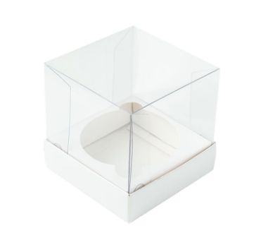 Caixa para mini bolo branca pacote com 10 - G 08X08X08 - Assk