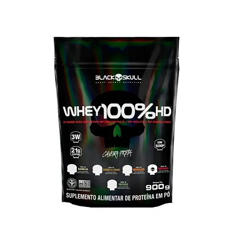 Whey 100% HD Refil 900g - Black Skull