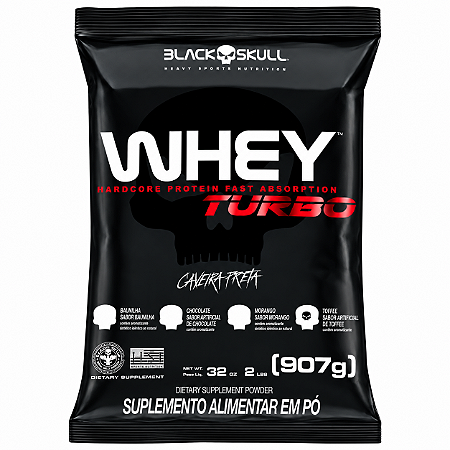 Whey Protein Turbo 907g Refil - Black Skull