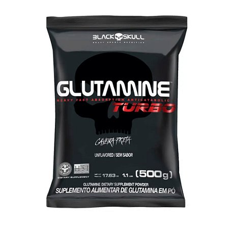 Glutamina Turbo 500g - Black Skull