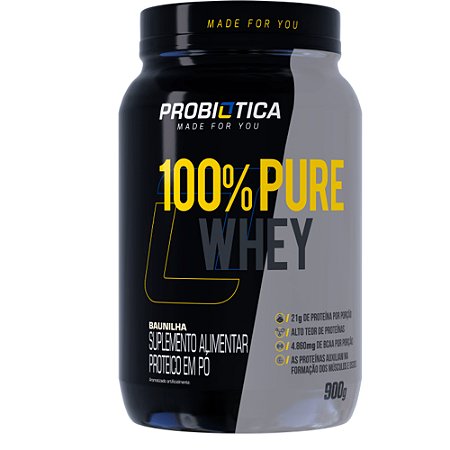 100% Pure Whey 900g Pote - Probiotica
