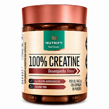 100% Creatina Monohidratada 3g 120 Cápsulas - Nutrify