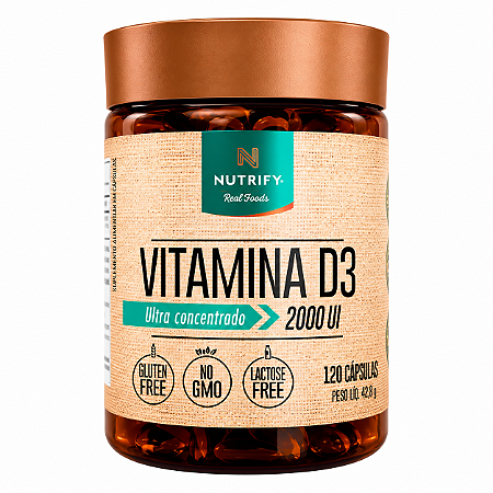 Vitamina D3 2000 UI 120 Cápsulas - Nutrify