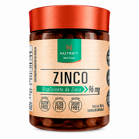 Zinco Bisglicinato 96mg 60 Cápsulas - Nutrify